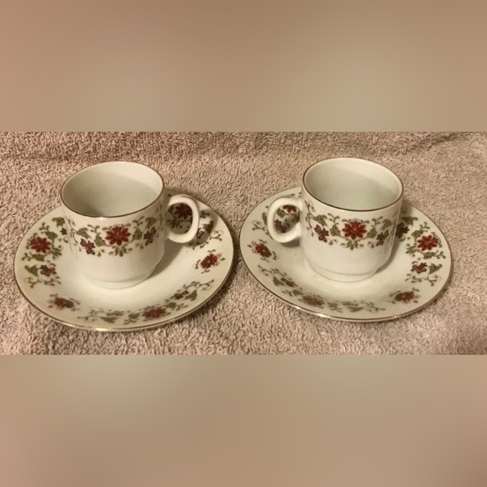 Vintage Fine Porcelain Mini Espresso Cups